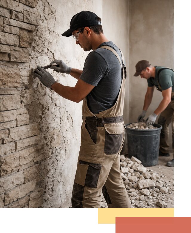 Демонтаж декоративного камня в Торжке профессионально и безопасно