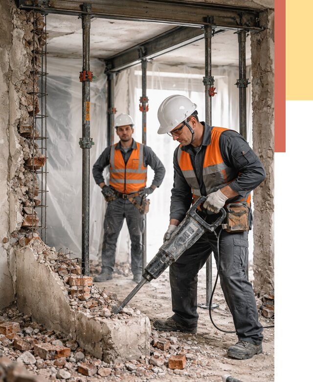 Снос несущих стен в Торжке от 10480 руб. — демонтаж несущей стены под ключ | ОТДЕЛОЧНИК-Трж