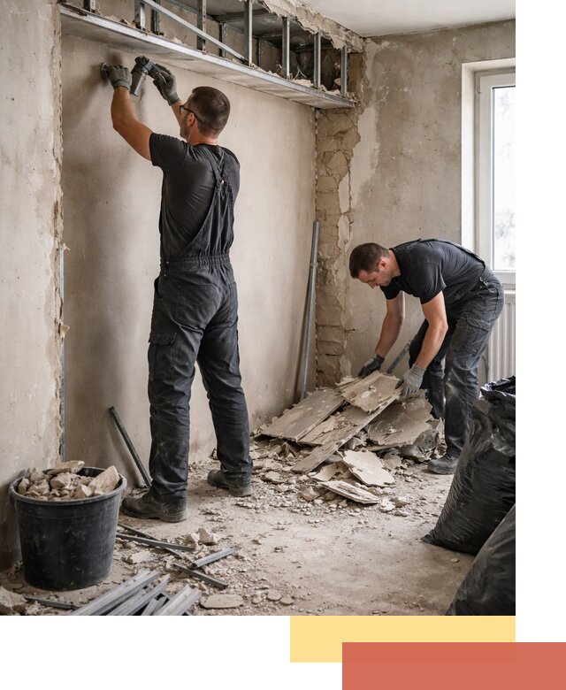 Демонтаж короба из гипсокартона в Торжке быстро и аккуратно