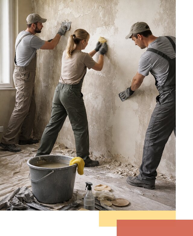 Очистка стен от клея и грунтовки в Торжке качественно и быстро