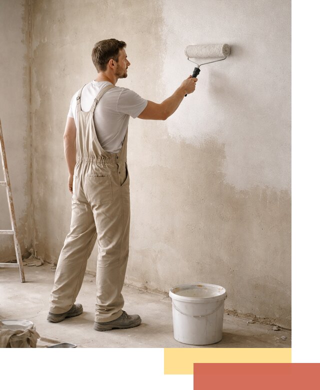 Грунтовка стен под отделку в Торжке профессиональным раствором