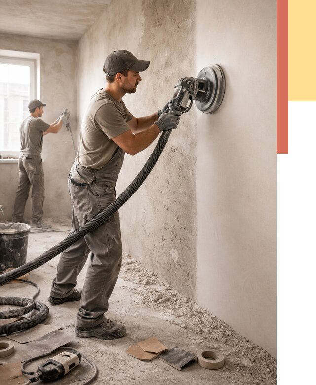 Шлифовка стен в Торжке от 1227 руб/м2 — быстро и недорого | ОТДЕЛОЧНИК-Трж