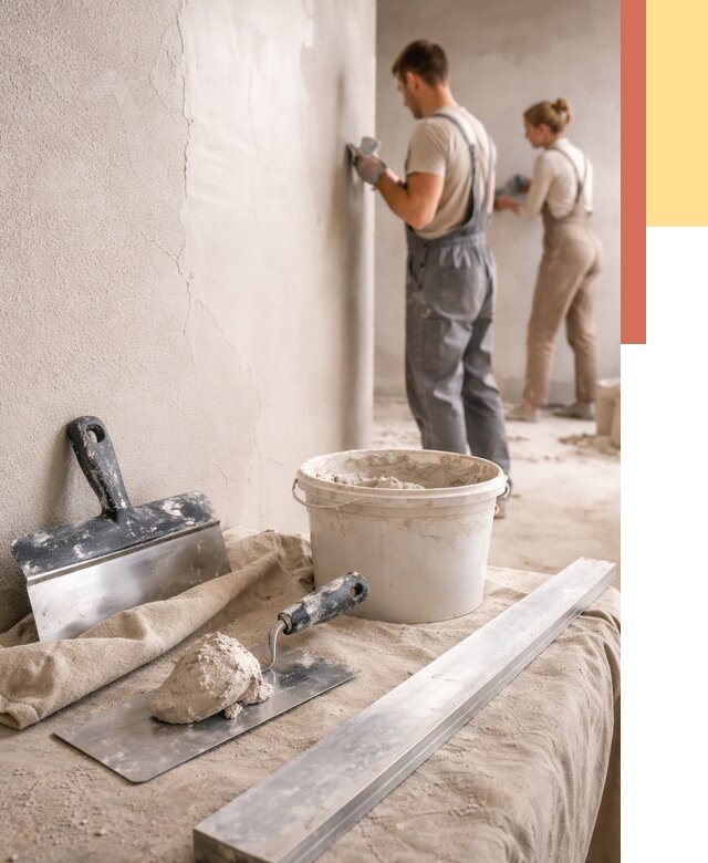 Штукатурка стен гипсовая в Торжке от 4601 руб/м2 — быстро и недорого | ОТДЕЛОЧНИК-Трж