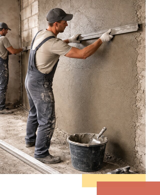 Штукатурка стен цементно-песчаная в Торжке профессионально
