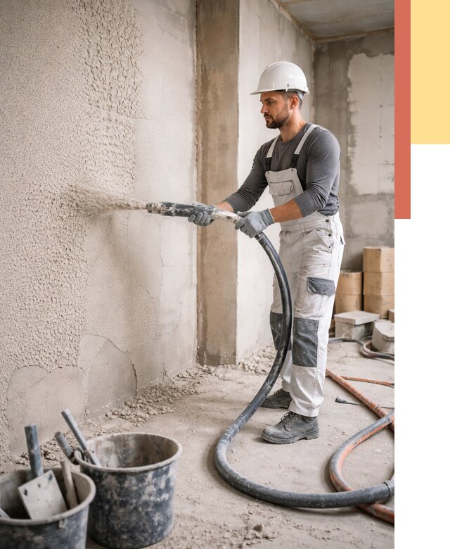 Машинная штукатурка стен в Торжке под ключ от 6646 руб./м2 | ОТДЕЛОЧНИК-Трж