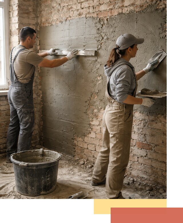 Штукатурка кирпичных стен в Торжке — качественно и надежно