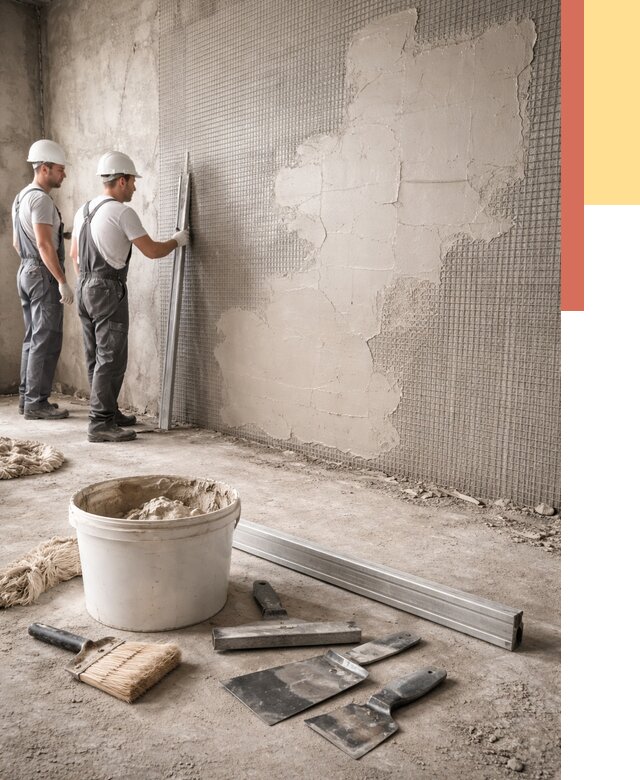 Штукатурка стен по сетке в Торжке от 5623 руб./м2 — быстро и недорого | ОТДЕЛОЧНИК-Трж