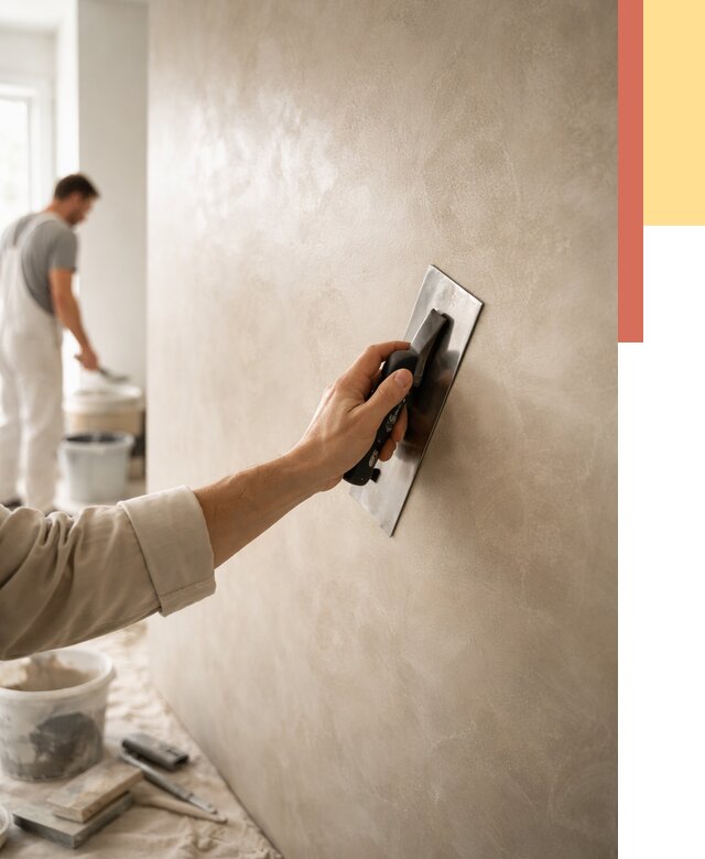 Венецианская штукатурка в Торжке от 3578 руб/м² — нанесение стен под ключ | ОТДЕЛОЧНИК-Трж