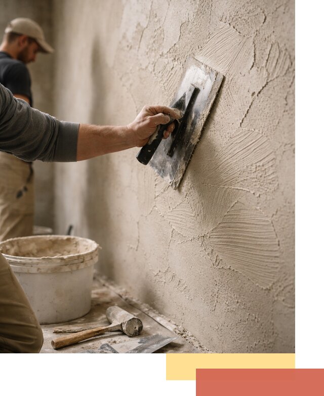 Фактурная штукатурка стен в Торжке — монтаж, отделка, реставрация