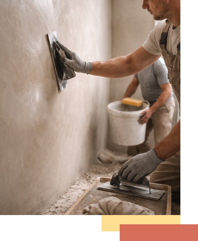 Нанесение марокканской штукатурки таделакт в Торжке