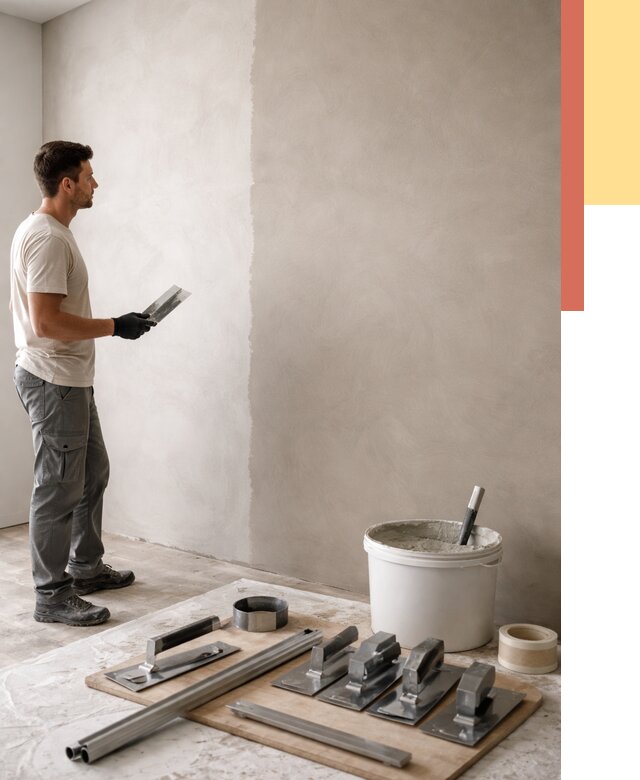 Нанесение микроцемента на стены в Торжке от 3272 руб./м2 под ключ | ОТДЕЛОЧНИК-Трж