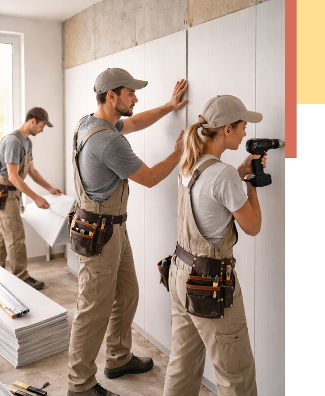 Монтаж ПВХ панелей на стены в Торжке от 460 руб/м2 — быстро и недорого | ОТДЕЛОЧНИК-Трж