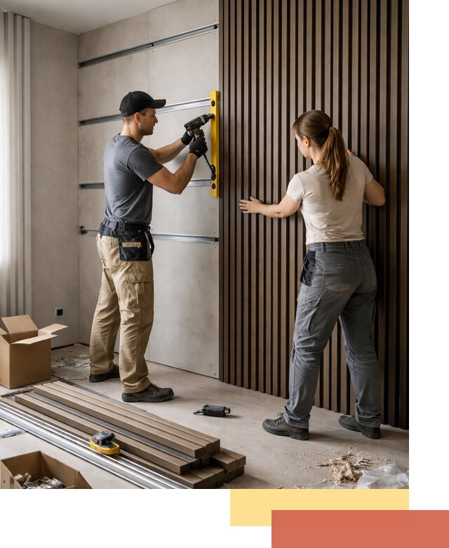 Монтаж реечных панелей на стены в Торжке