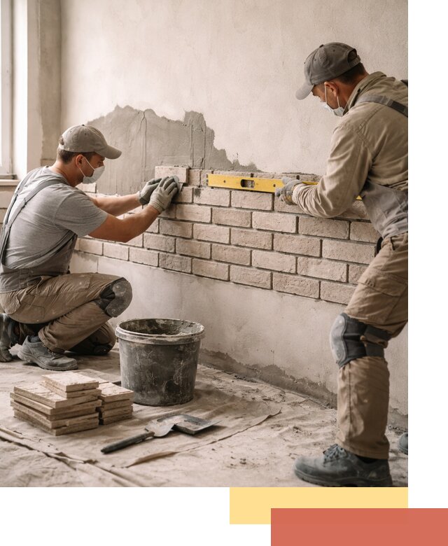 Монтаж декоративного кирпича профессионально в Торжке