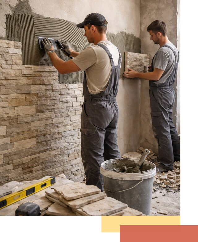 Монтаж искусственного камня в Торжке — облицовка стен и фасадов