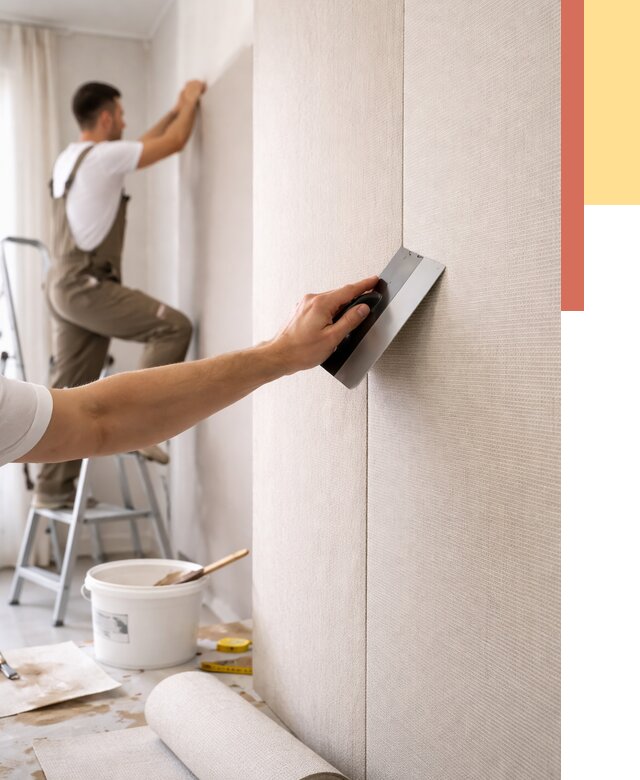 Поклейка текстильных обоев в Торжке от 4601 руб. под ключ | ОТДЕЛОЧНИК-Трж