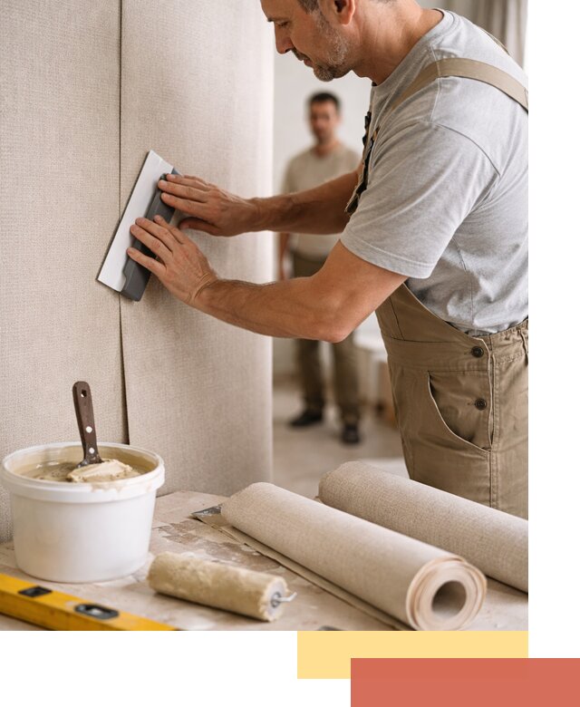 Поклейка текстильных обоев в Торжке профессионально и аккуратно