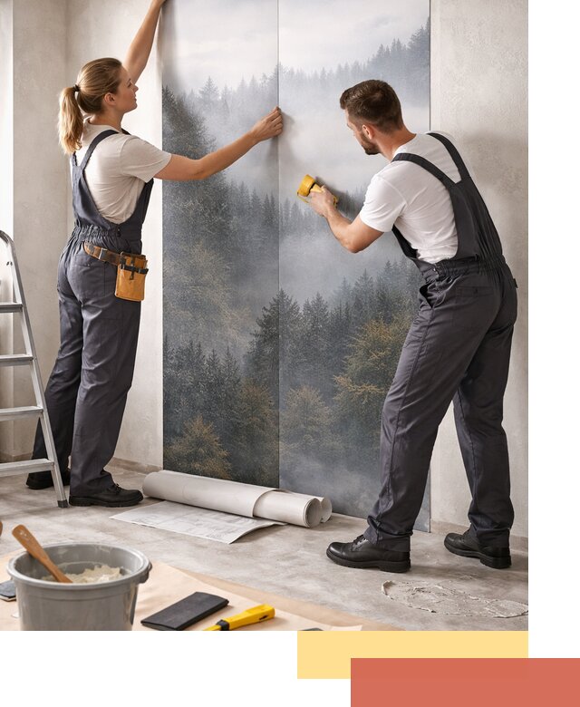 Поклейка фотообоев профессионально в Торжке под ключ