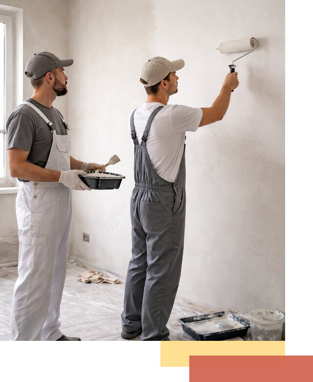 Покраска стен водоэмульсионной краской в Торжке