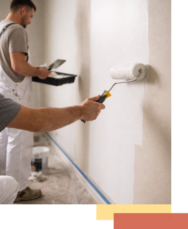 Покраска стен акриловой краской профессионально в Торжке