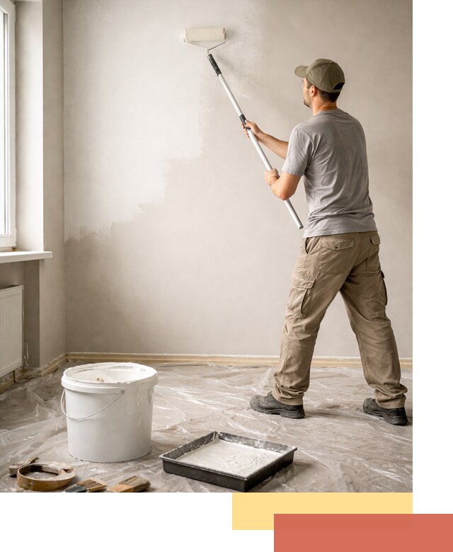 Покраска стен латексной краской в Торжке качественно и быстро