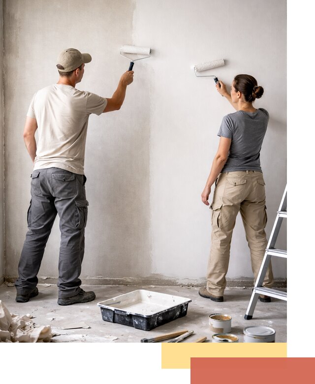 Окраска стен по стеклохолсту в Торжке качественно и долговечно