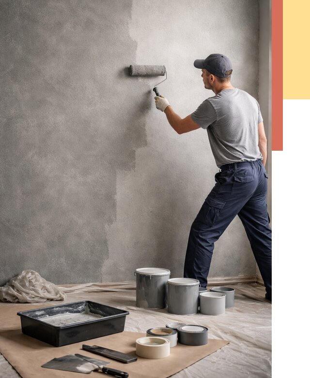 Покраска стен под бетон в Торжке от 665 руб. за м2 — быстро и недорого | ОТДЕЛОЧНИК-Трж