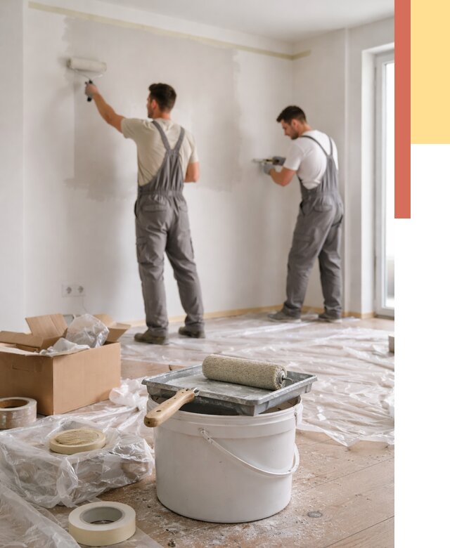 Покраска стен в квартире в Торжке от 2556 руб/м2 — быстро и недорого | ОТДЕЛОЧНИК-Трж