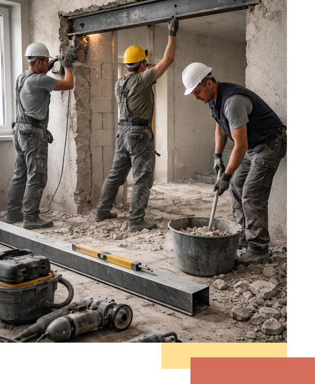 Создание проемов в стенах и несущих конструкциях в Торжке