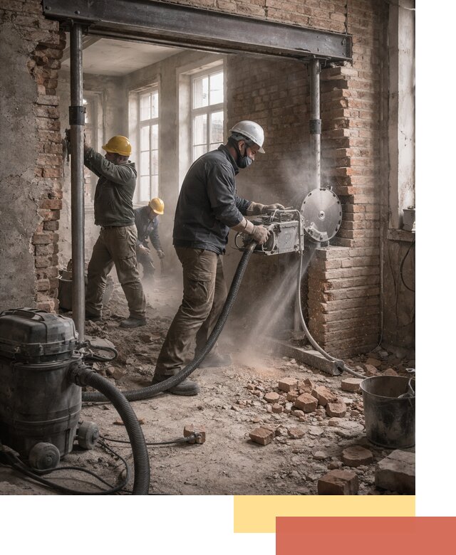 Прорезка проема в стене под дверной или оконный проем в Торжке