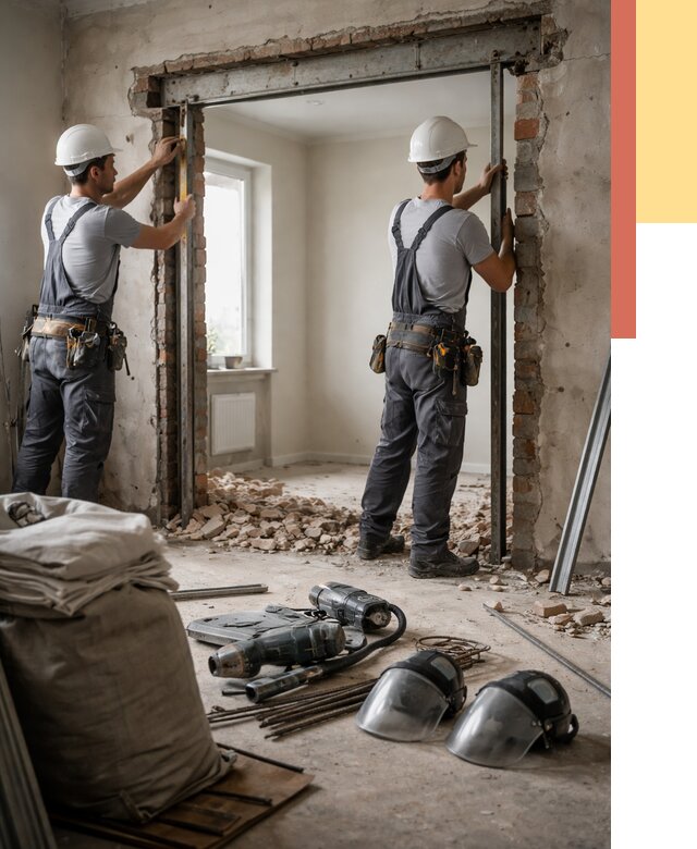 Расширение дверного проема в Торжке от 12780 руб. под ключ | ОТДЕЛОЧНИК-Трж