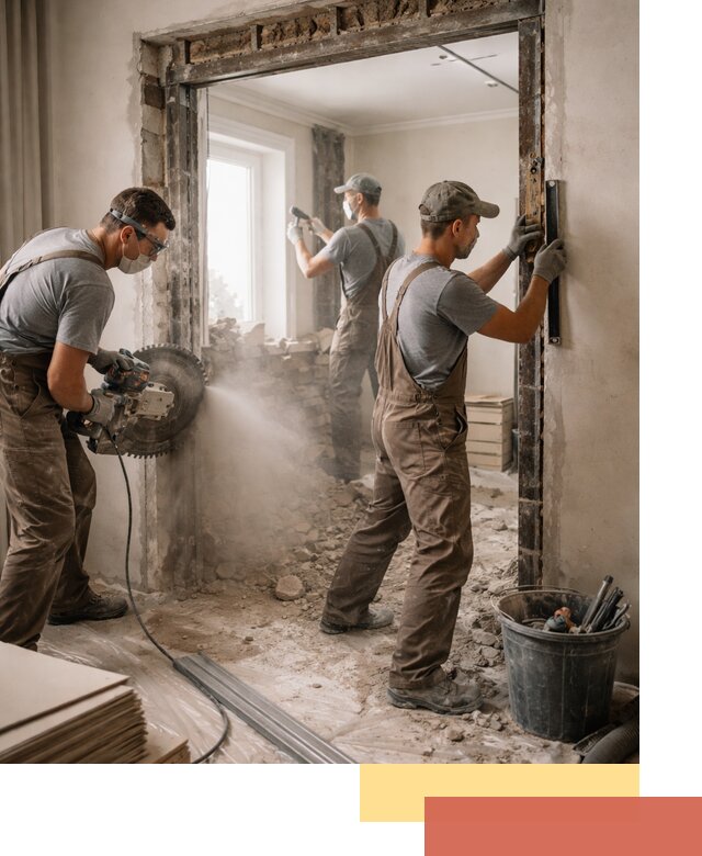 Расширение дверного проема под установку новой двери в Торжке