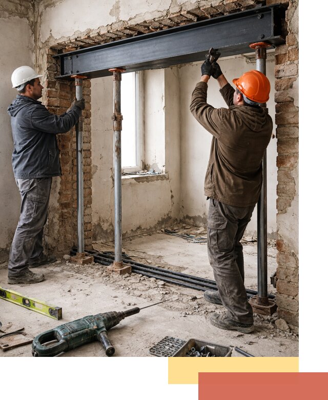 Усиление проема в стене в Торжке для расширения и безопасности