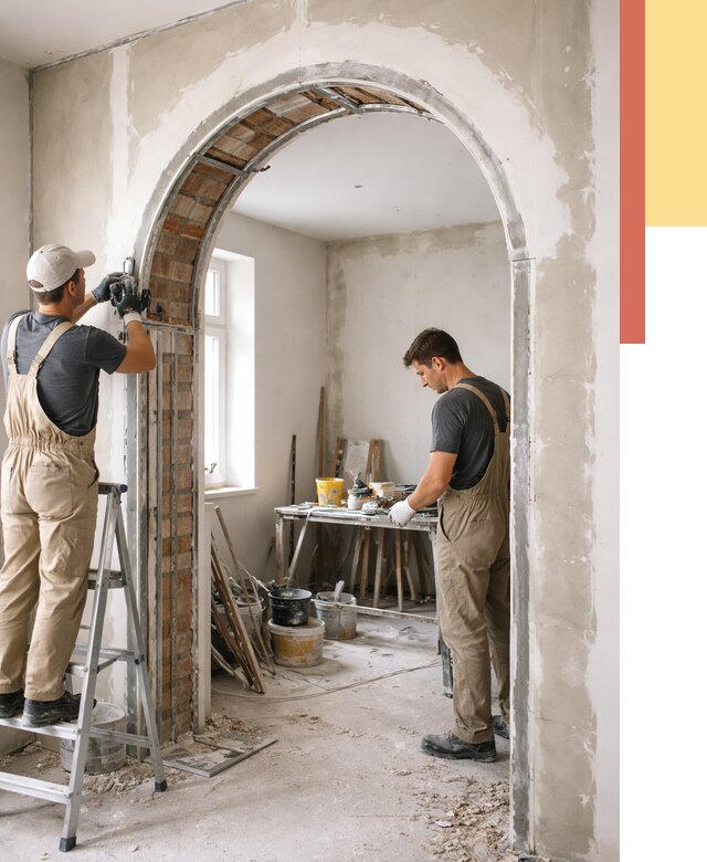 Устройство арочного проема в Торжке от 9713 руб. под ключ — быстро и недорого | ОТДЕЛОЧНИК-Трж