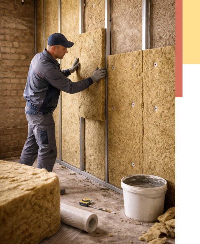 Утепление стен минватой в Торжке от 1380 руб./м2 — недорого и быстро | ОТДЕЛОЧНИК-Трж