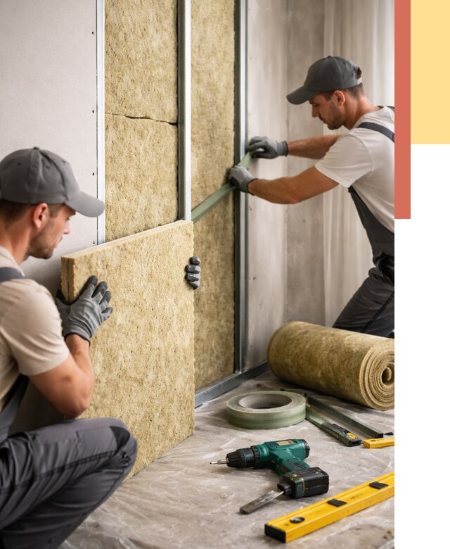 Шумоизоляция стен в Торжке под ключ от 1891 руб. | ОТДЕЛОЧНИК-Трж