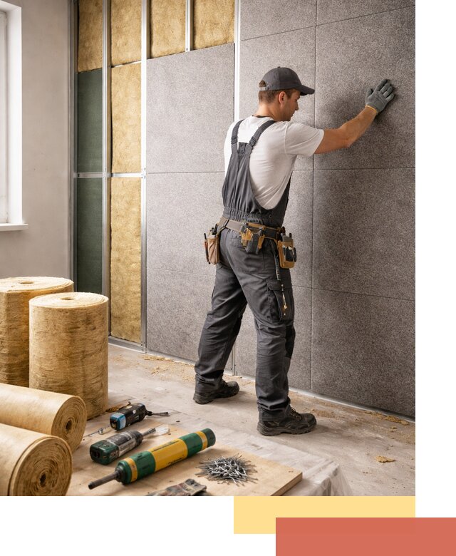 Профессиональная шумоизоляция стен в Торжке для квартиры и офиса