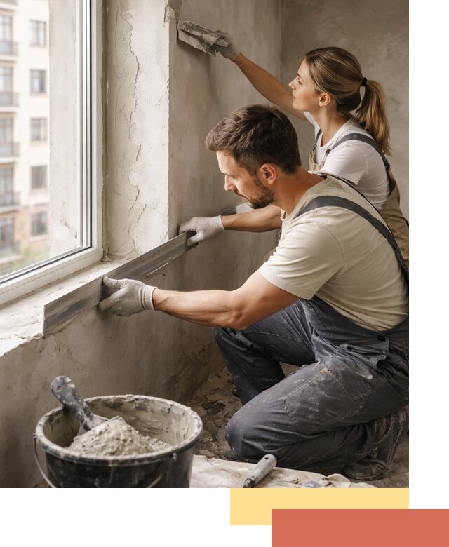 Штукатурка откосов дверей и окон профессионально в Торжке