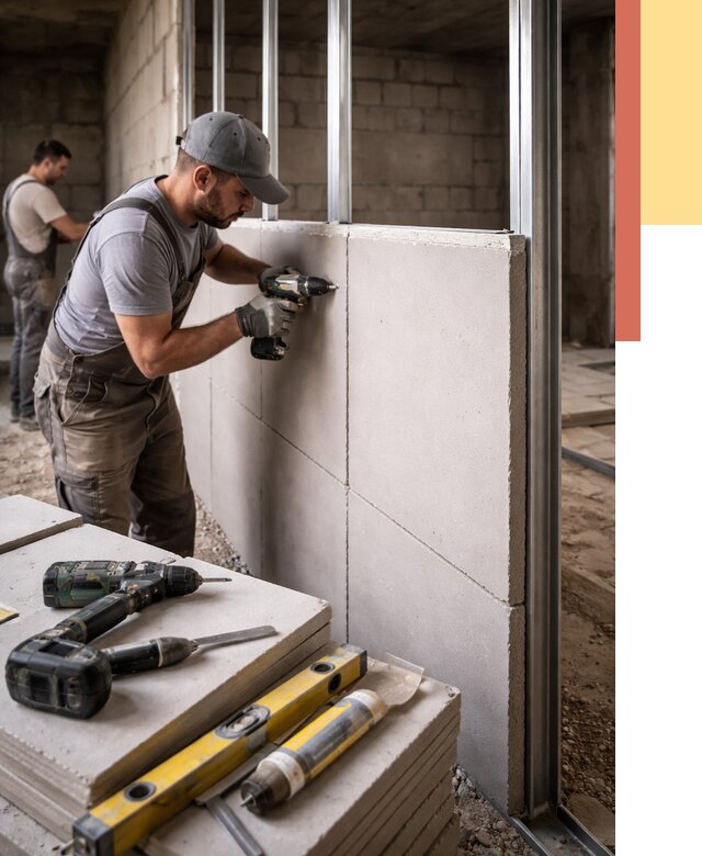 Кладка влагостойких перегородок ПГП в Торжке от 1227 руб. под ключ | ОТДЕЛОЧНИК-Трж