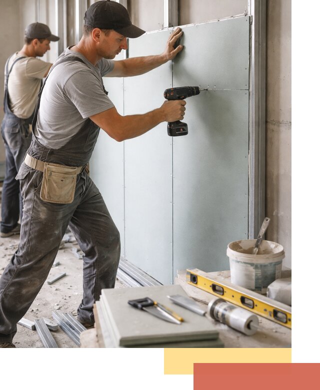 Кладка влагостойких перегородок ПГП в Торжке