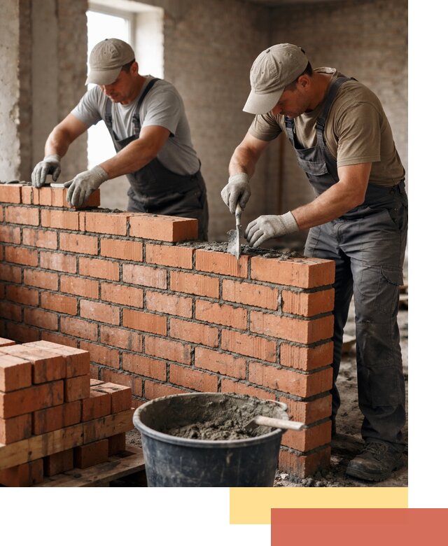 Кладка кирпичных перегородок под ключ в Торжке