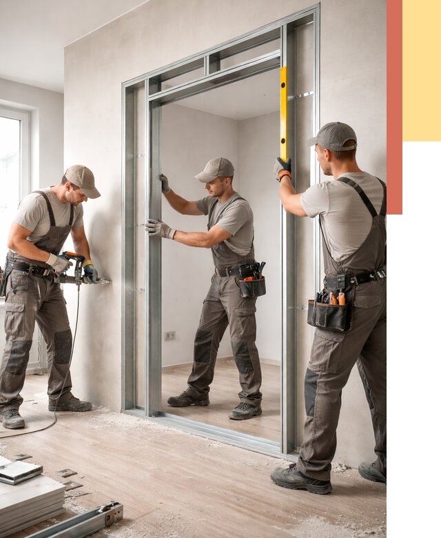 Устройство дверного проема в перегородке в Торжке от 4601 руб. под ключ | ОТДЕЛОЧНИК-Трж