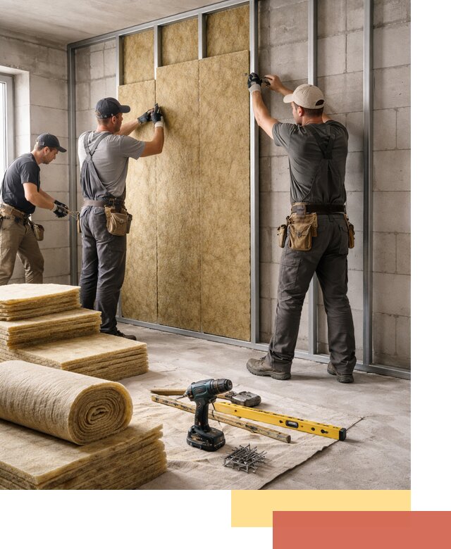 Шумоизоляция перегородок из блоков в Торжке — монтаж и защита шумоизоляцией