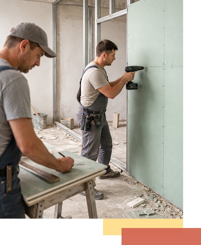 Перегородки из влагостойкого гипсокартона под ключ в Торжке