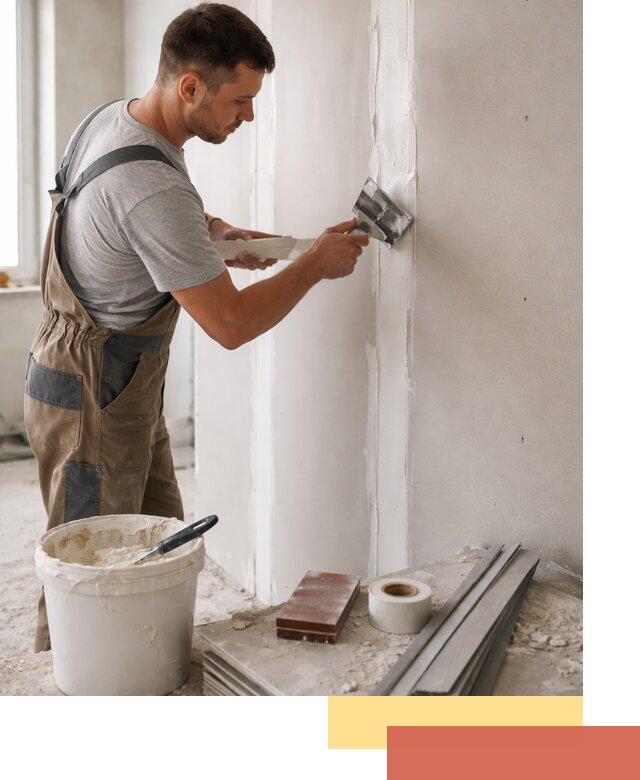 Шпаклевка перегородок из гипсокартона в Торжке качественно и быстро