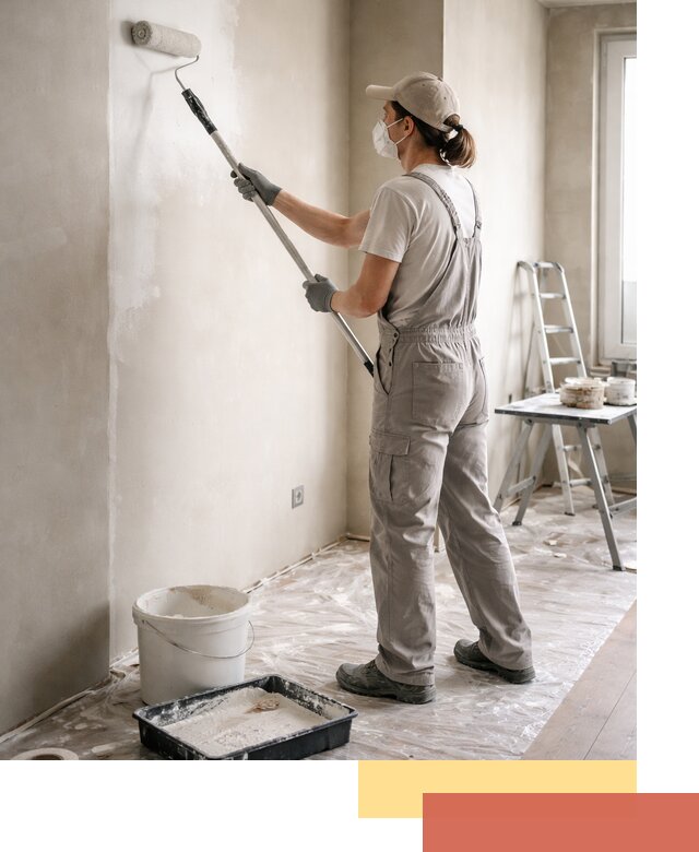 Покраска перегородок из гипсокартона в Торжке качественно и недорого