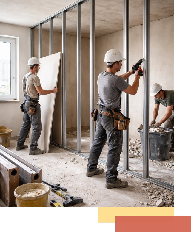 Перенос гипсокартонной перегородки в Торжке профессионально и быстро