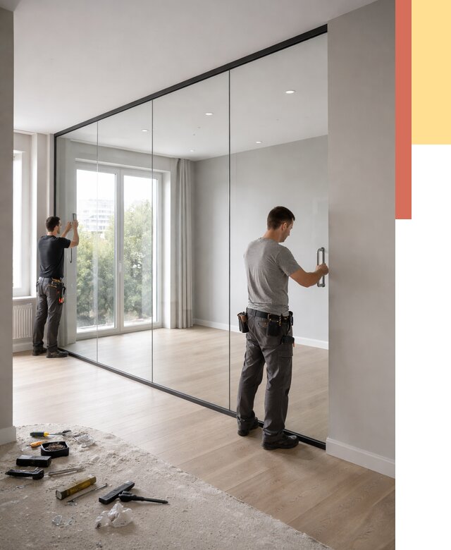 Изготовление стеклянных перегородок в Торжке от 12627 руб. под ключ | ОТДЕЛОЧНИК-Трж