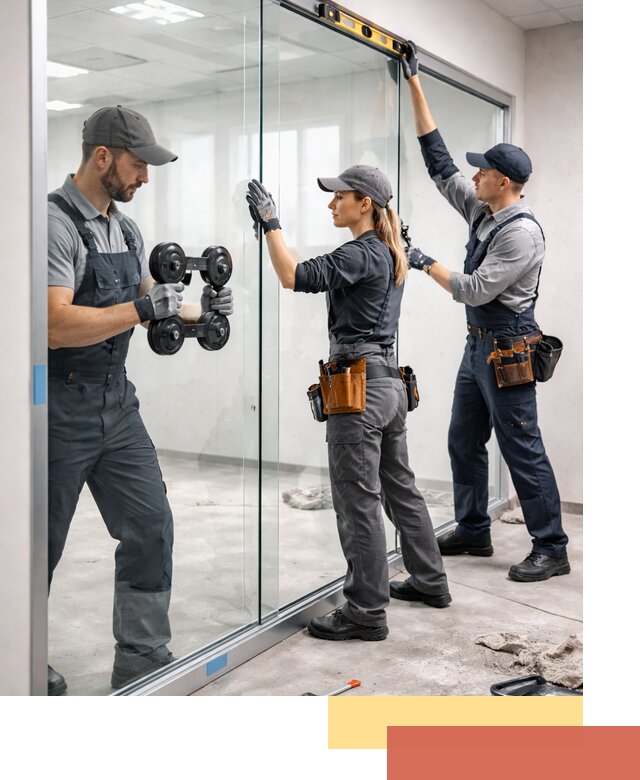 Профессиональный монтаж стеклянных перегородок в Торжке