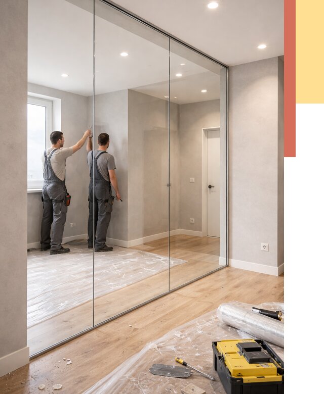 Безрамные стеклянные перегородки в Торжке — монтаж от 9713 руб. | ОТДЕЛОЧНИК-Трж